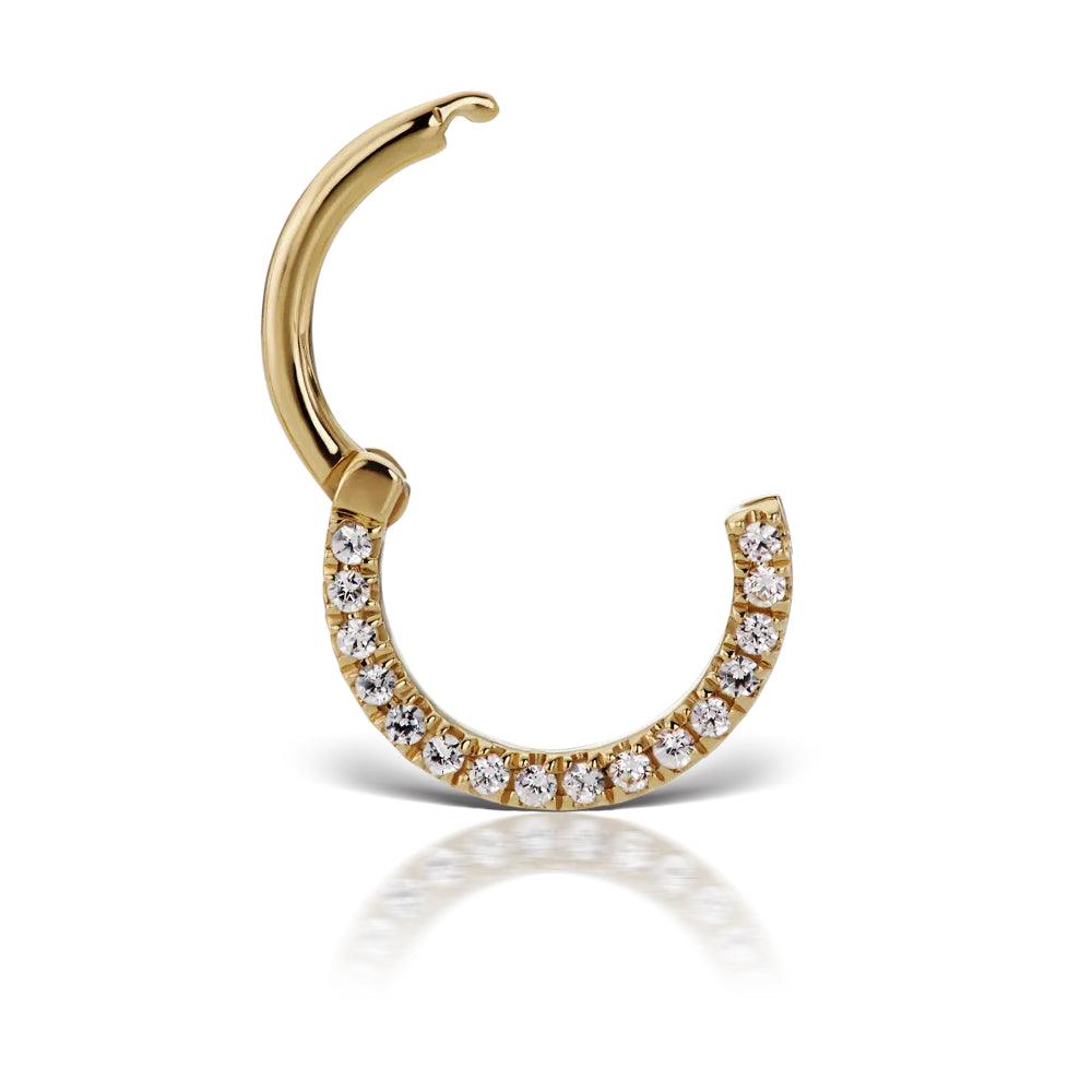 MARIA TASH 18kt Diamond Horizontal Eternity Hoop - Øreringe - XETHD-YG-D65-G16-001
