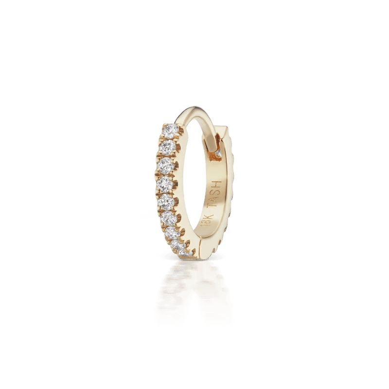 MARIA TASH Diamond Eternity Hoop 8mm 18kt - Øreringe - XETD-YG-D8