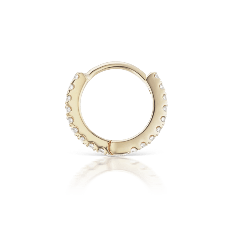 MARIA TASH Diamond Eternity Hoop 8mm 18kt - Øreringe - XETD-YG-D8