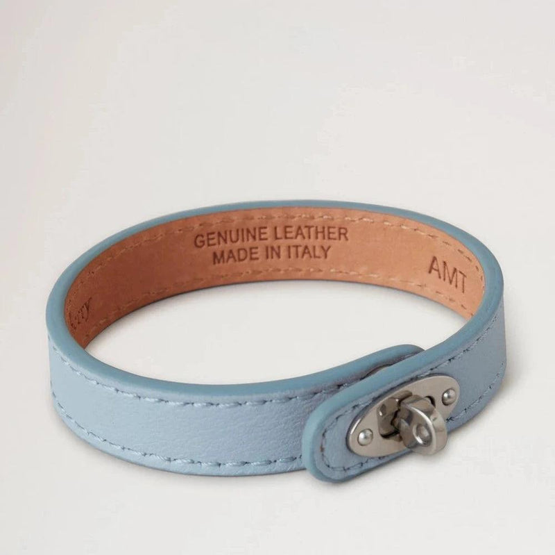 Mulberry Bayswater Thin Leather Bracelet Poplin Blue - Accessories - QB2390/657U804-001
