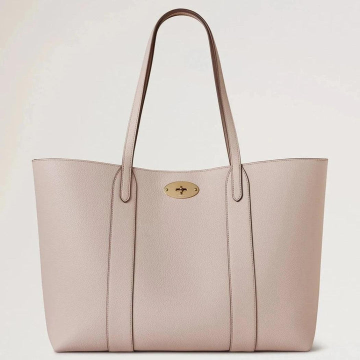 Mulberry Bayswater Tote Small Classic Grain Blossom Pink, delicious pink leather bag with gold detail. Model hh5727205j002