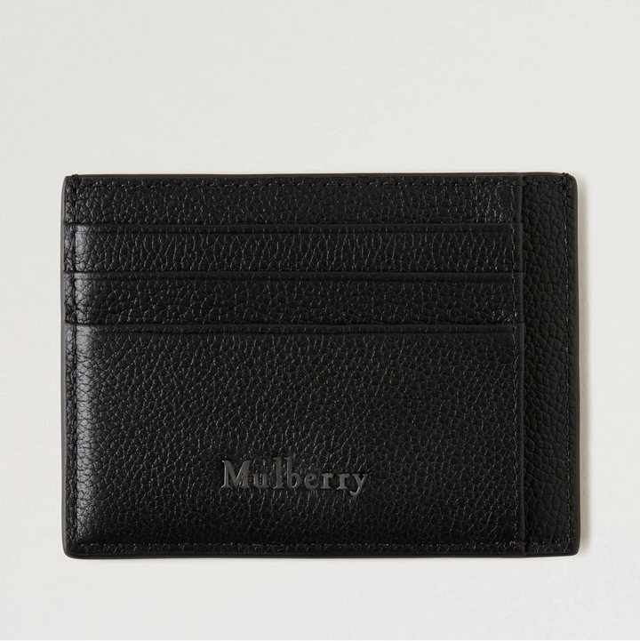 Mulberry Farringdon Card Holder Black in black embossed leather with several card holders. Model RL8278645A100