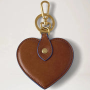 Mulberry Heart Keyring Oak-Pigment Blue