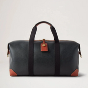Mulberry Heritage Medium Clipper Black & Cognac Scotchgrain