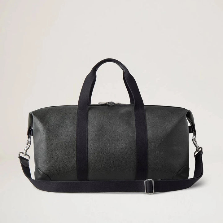 Mulberry Heritage Medium Clipper bag in black bioveg scotchgrain with black straps, Model HL5136127A100