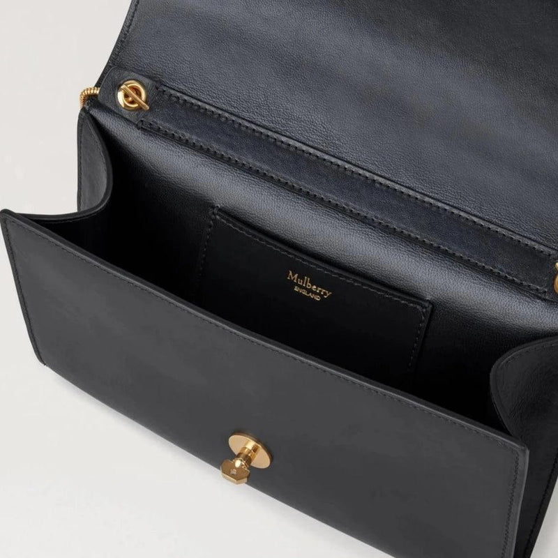 Mulberry Lana Cluch High Gloss Leather Black - Mulberry Lana - RL8043/615A100