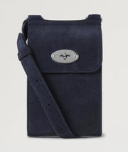 Mulberry Mini Antony Pouch Corduroy Suede Night Sky
