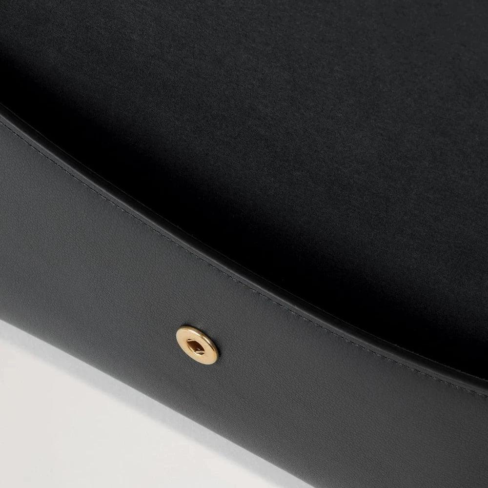 Mulberry Press Stud Envelope Pouch Black Micro Classic Grain - Taske - RL8707/587A100