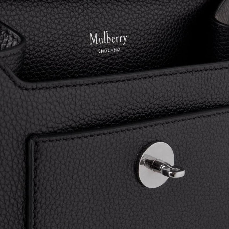 Mulberry Small Antony Small Classic Grain Black Silver Tone - Antony Taske - HH9190/205A100