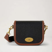 Mulberry Small Darley Satchel Black & Cognac Bio-Based Scotchgrain