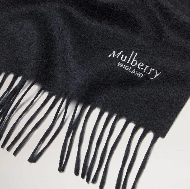 Mulberry Sort Cashmere Tørklæde 30x195 - Tørklæder - VS4460/885A100