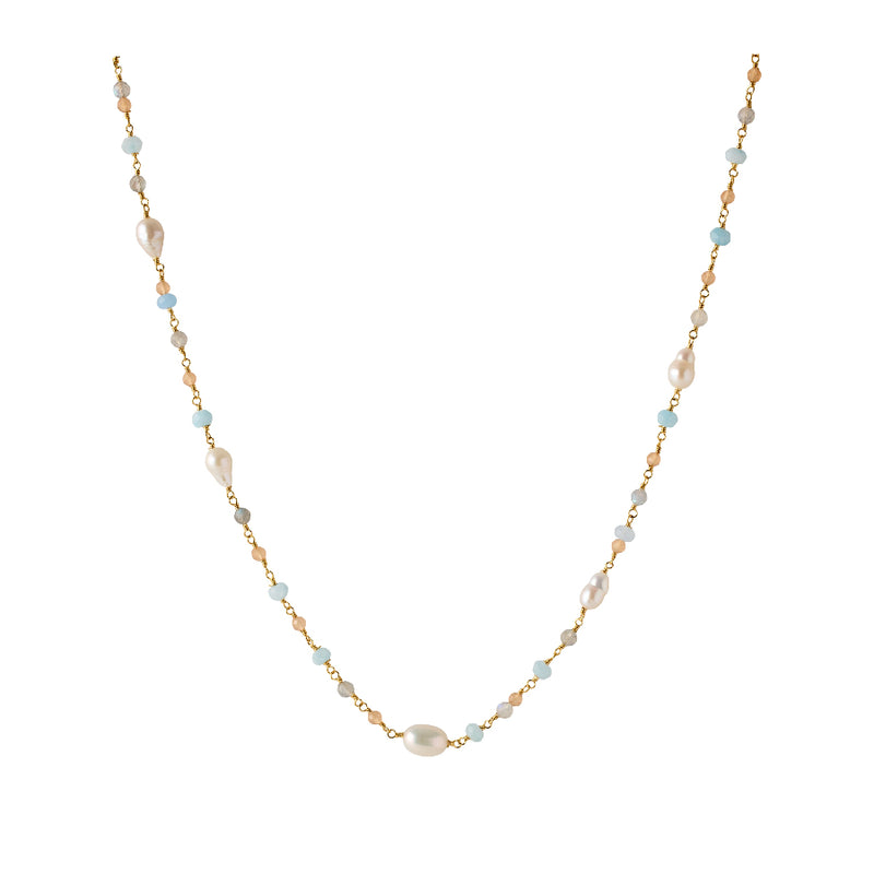 Pernille Corydon Mellow Blue Necklace - Gold Plated