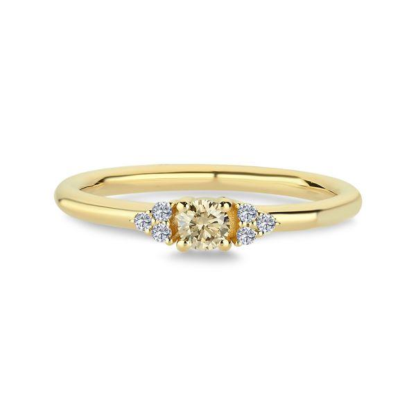 Nuran 14kt Champagne Diamant Ring - A3080CH - Ringe - A3080CH-021RG-001
