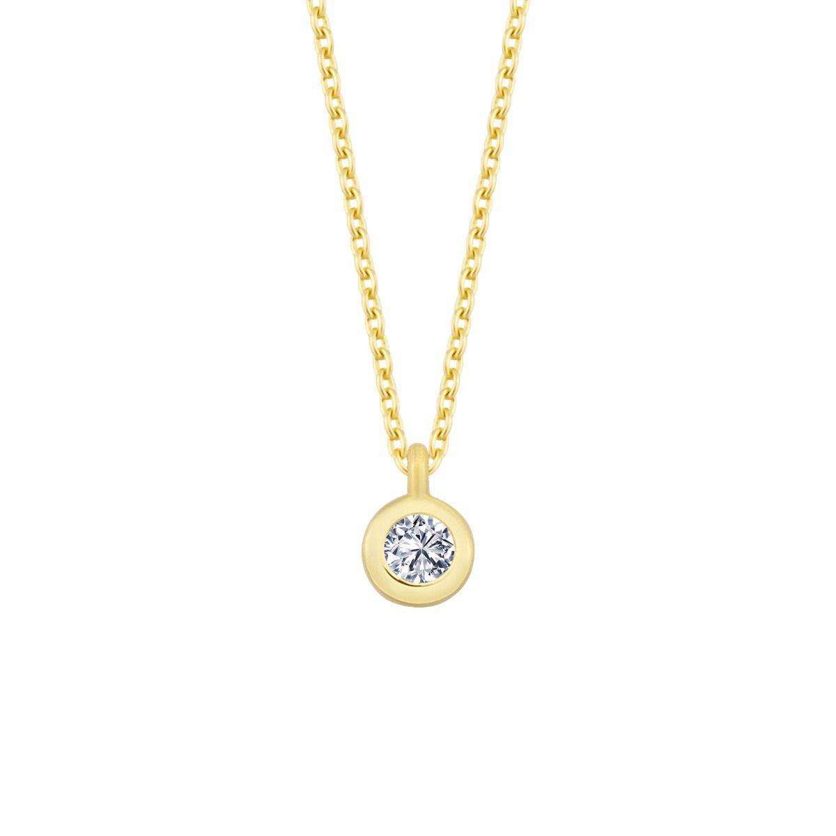 Nuran 14kt Zoe Halskæde 0.03ct W/Si - Halskæde - V2314-003RG