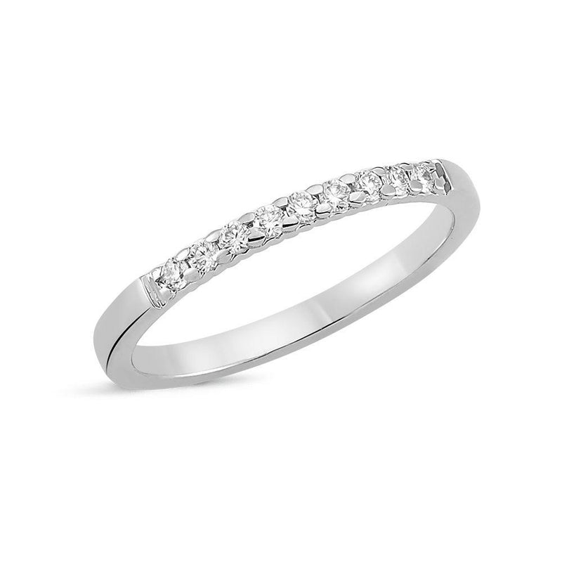 Nuran Lucca Hvidgulds Ring Med Diamanter - Ringe - A2428-015HG-001