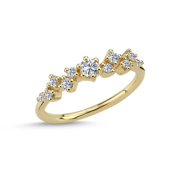 Nuran Twinkle Ring med diamanter, forside, i guld, model 21122