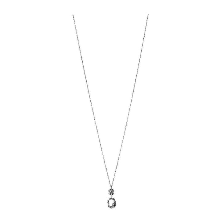 Pernille Corydon Cloud silver necklace with two clear stones in an elegant and simple style. Model N-566-S-1