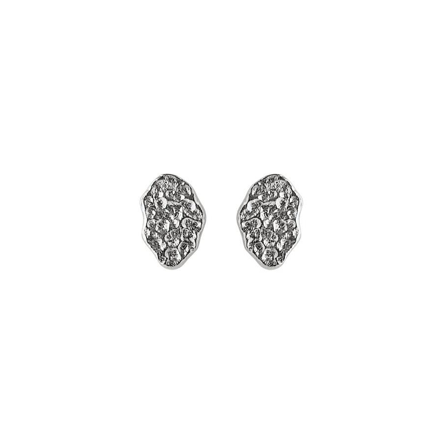 Pernille Corydon Drifting Dreams earrings in silver with raw organic surface, Model E-427-S