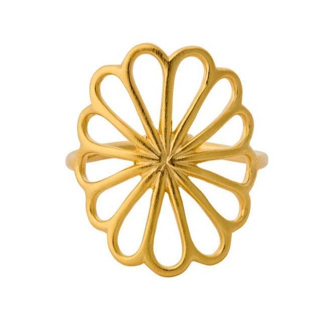 Pernille Corydon Large Bellis Forgyldt Ring - Ringe - R-328-GP-002