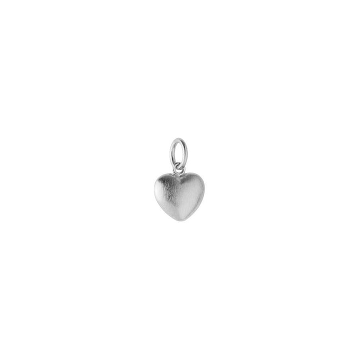 Pernille Corydon Love Pendant silver heart pendant in matte finish, single product on white background. Model P-962-S-1