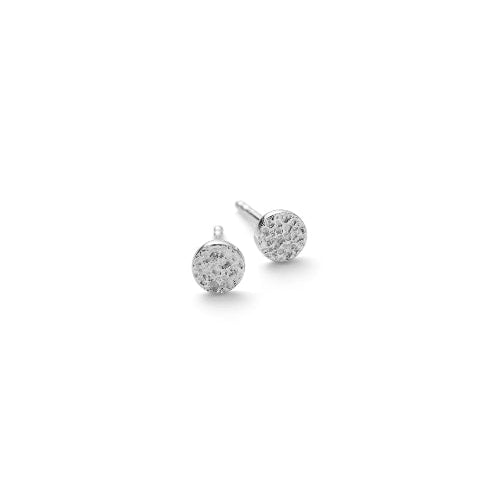 Pernille Corydon Mini Nature earrings in silver with matte surface, seen in pairs. Model E-391-S