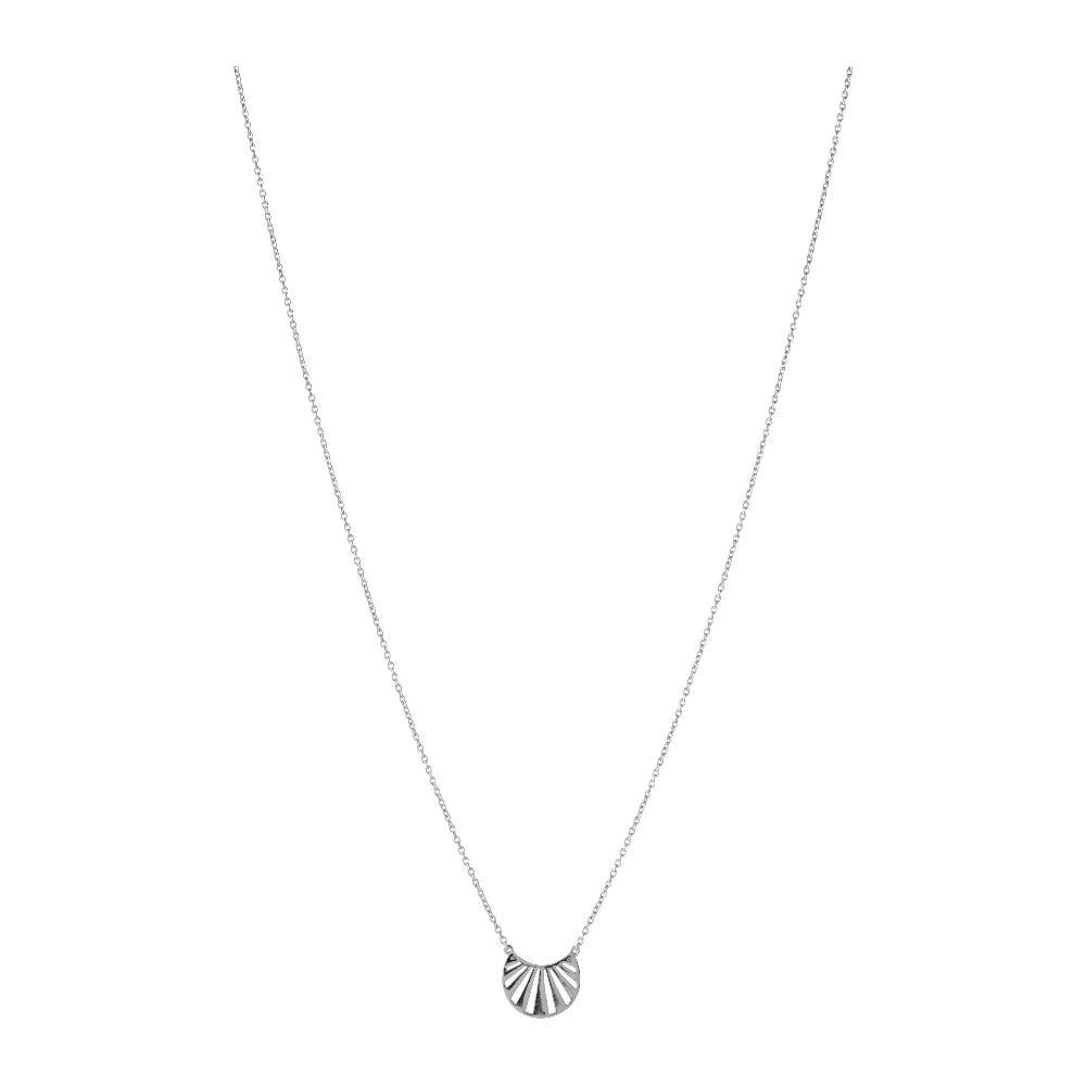 Pernille Corydon Misty Light silver necklace with fine, curved pendant on a simple chain. Model N-614-S-1.