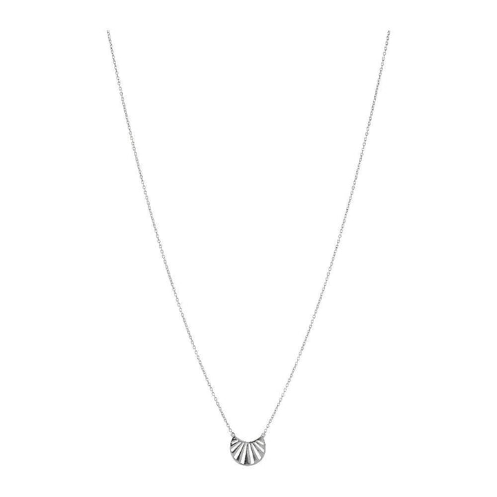 Pernille Corydon Misty Light silver necklace with fine, curved pendant on a simple chain. Model N-614-S-1.