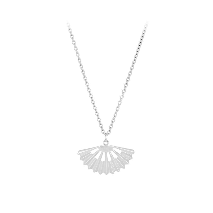 Pernille Corydon Sphere necklace in silver with geometric pendant on simple chain. Model N-495-S