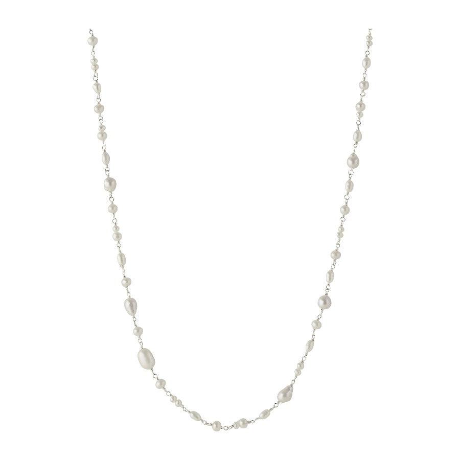Pernille Corydon White Dreams necklace in silver with white freshwater pearls, Model N-431-S-1.