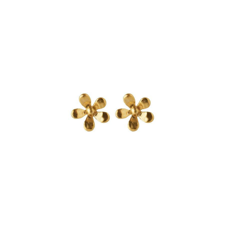 Pernille Corydon Wild Poppy Earrings in gold-plated silver, floral motif, Model E-362-GP
