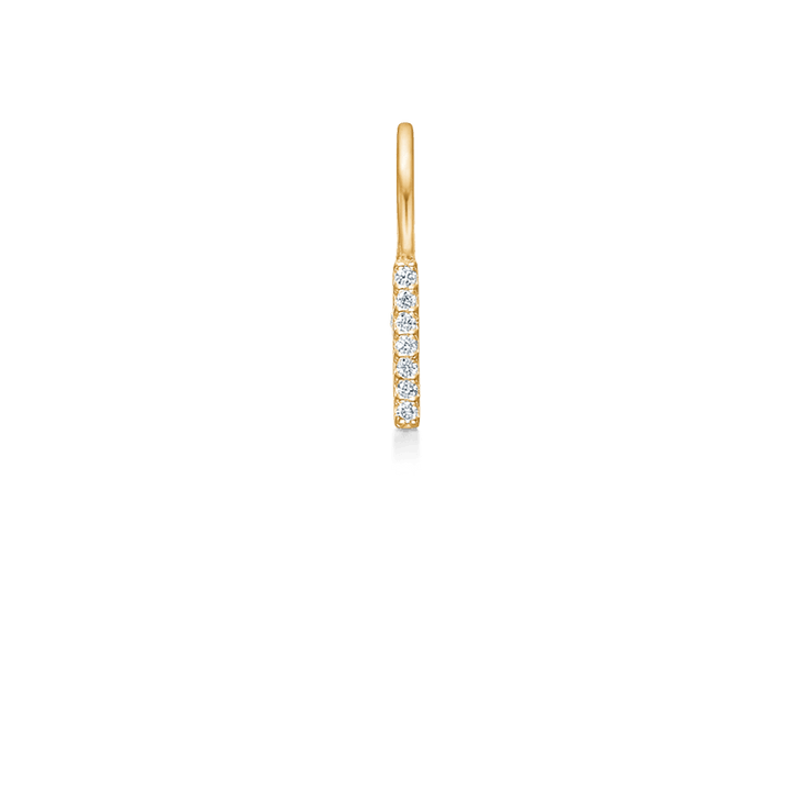 Ro Copenhagen My Collection med diamanter viser et enkelt ørering i guld med diamantdetaljer. Model p114y2-009-10