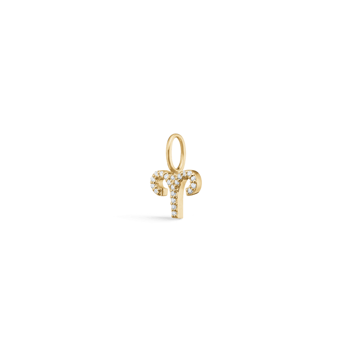 Ro Copenhagen My Zodiac Stjernetegn Diamant Vedhæng viser et guldfarvet vedhæng med funklende diamanter. Model P114Y4-005-4