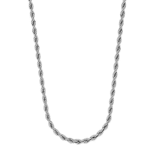 Son of Noa men's necklace, classic silver-colored twisted chain in steel, Model 20890222760.