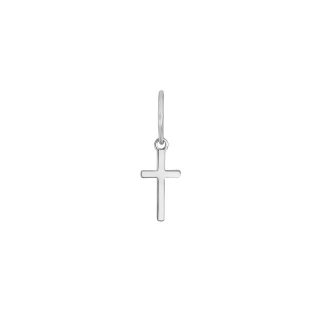 Son of Noa men's earring with cross in shiny silver, simple and stylish model. Model 30295030900