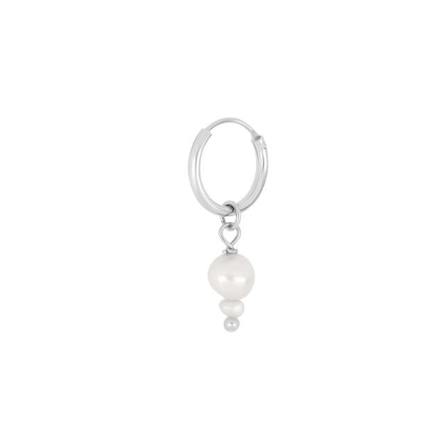 Son of Noa silver earring with pearl, elegant and minimalist jewelry design. Model 30890040900.