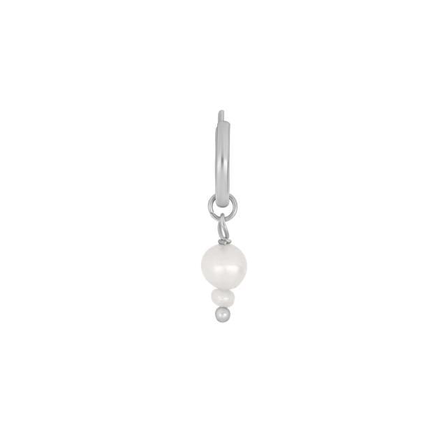 Son of Noa silver earring with pearl, elegant and simple style on white background. Model 30890040900