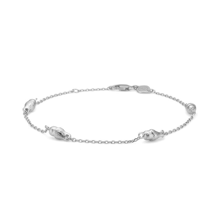 Studio Z Acorn Silver Bracelet with small acorn details in shiny silver chain, Model 7150873-1