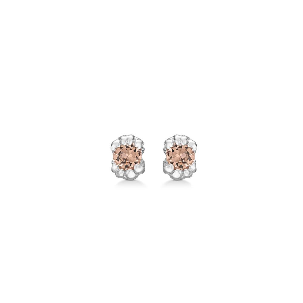 Studio Z Citrine Relieve earrings with bright orange stones and silver details, Model 7117817-7117817-1