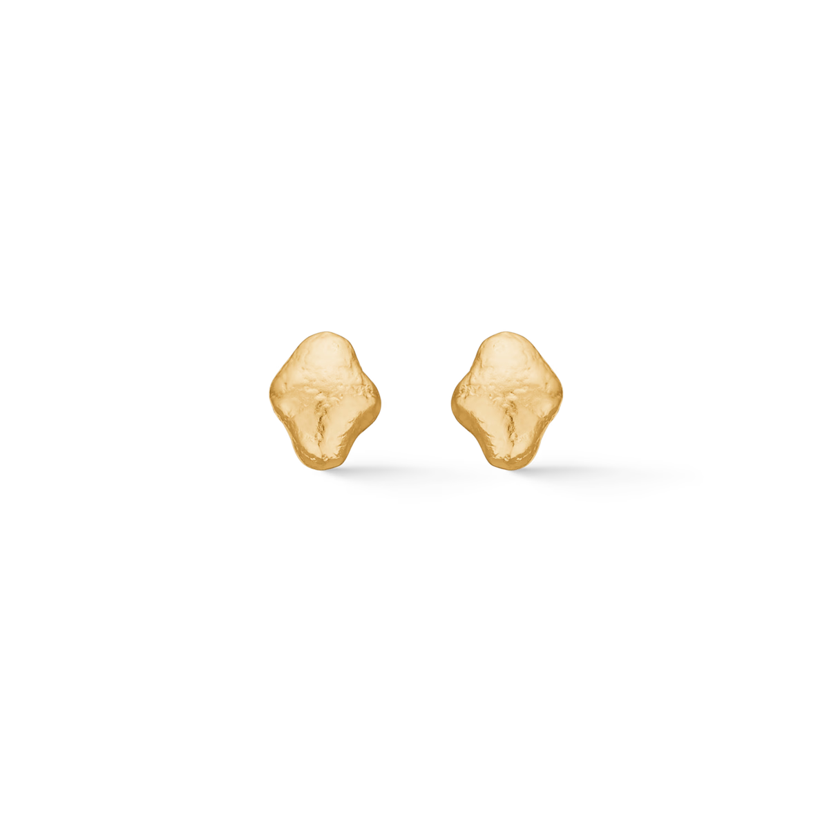 Studio Z Lumi Studs in gold-plated silver, organic small studs in shiny gold finish. Model 7210939.