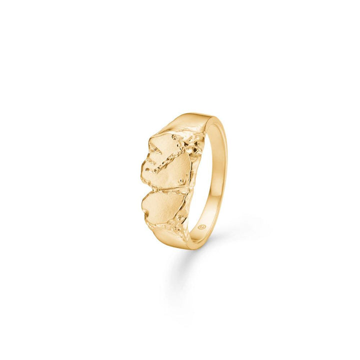Studio Z Monument Ring Show Matte Organically Shaped Gold Ring With Raw Texture, Model 7240802-7240802-001