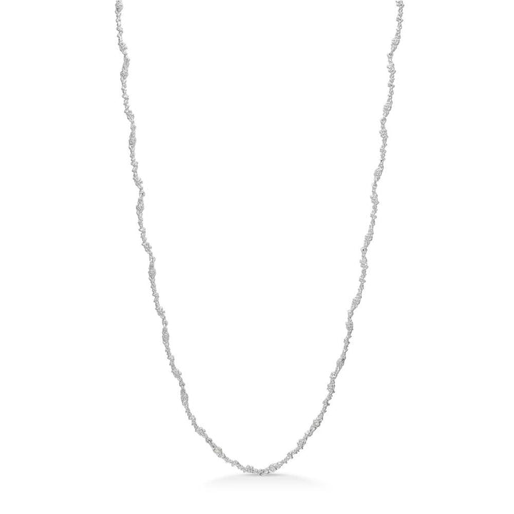 Studio Z Silica necklace in silver with organic texture, elegant and simple style. Model 7127805-7127805-1