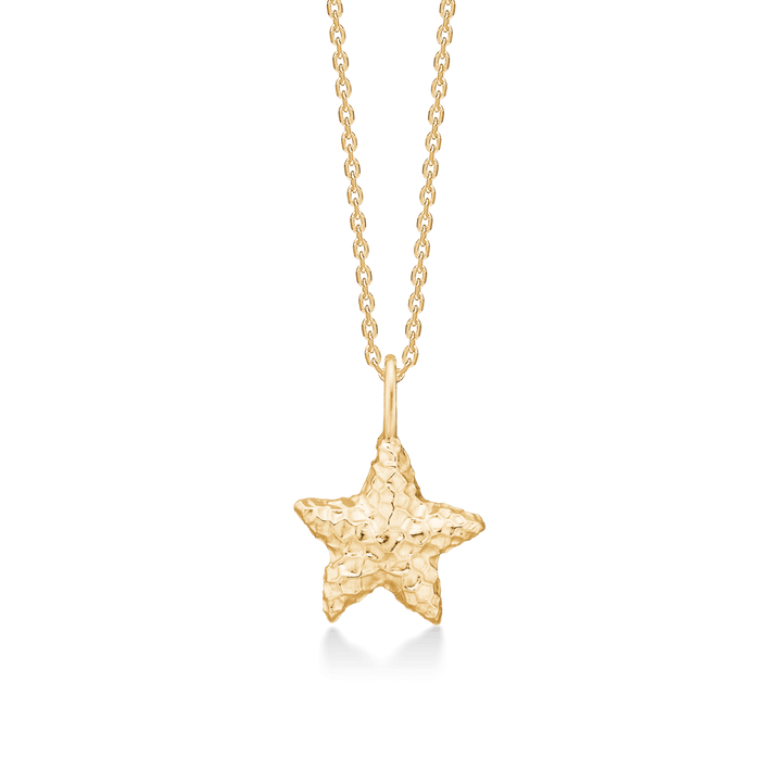 studio-z-starfish-luster-gold-plated-starfish-necklace shows necklace with gold-plated starfish pendant. Model 7220903-1.