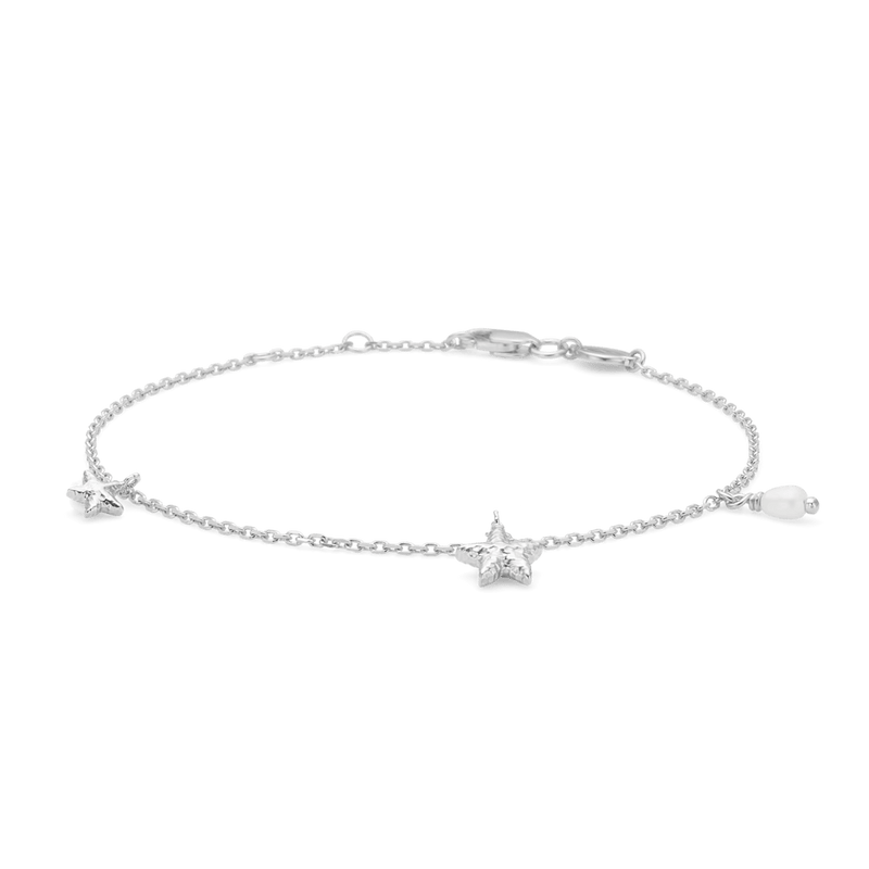 Studio Z Starfish Lustre Sølv Armbånd med Søstjerner - Armbånd - 7153903