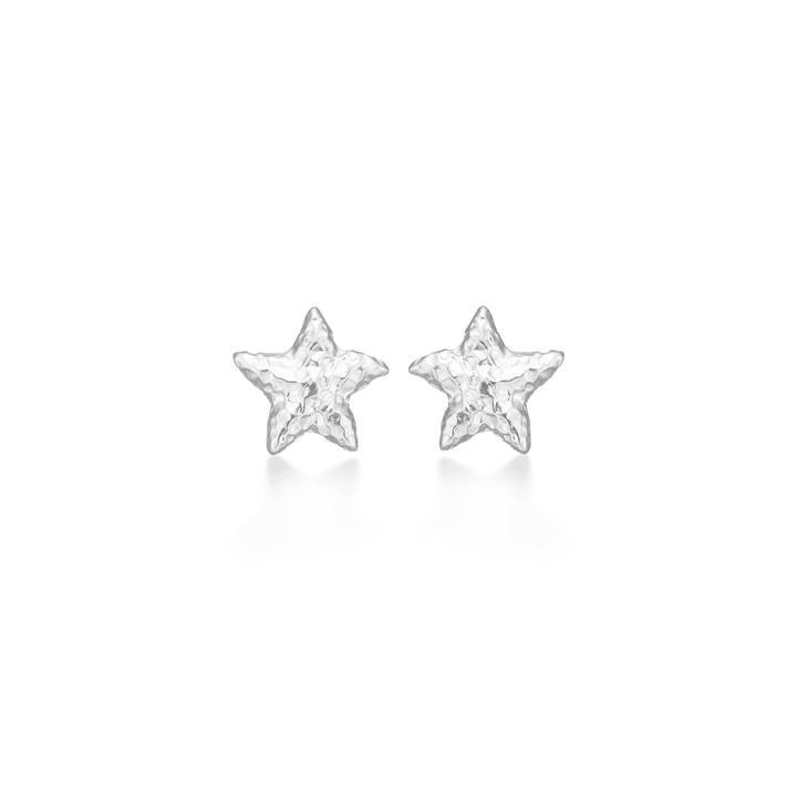 Studio Z Starfish Luster Silver Starfish Studs, shiny star-shaped earrings in silver. Model 7110902-1