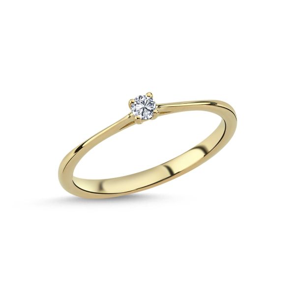 Nuran The One Ring – 14 carat gold with 0.07ct W.si Diamond
