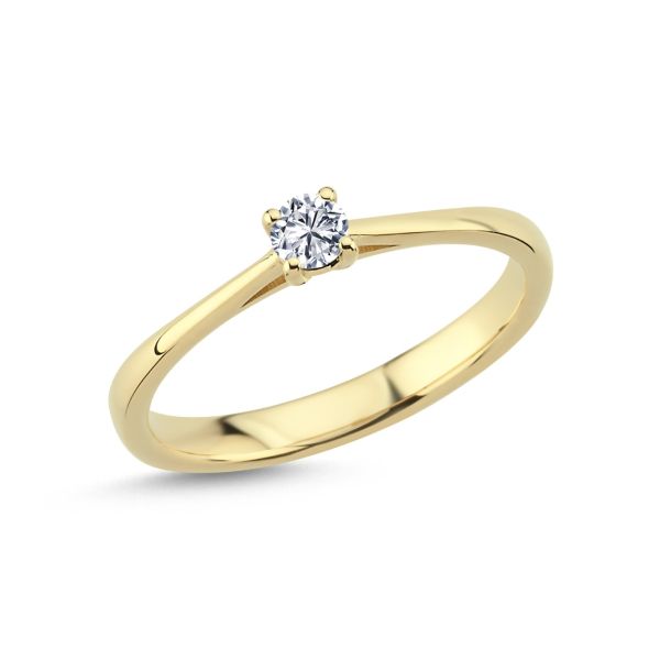 Nuran The One Ring – 14 carat gold with 0.13 ct W.si Diamond