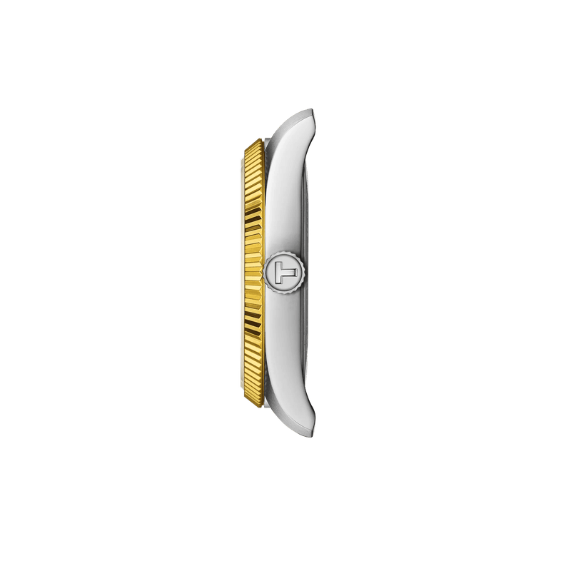 Tissot Ballade 34mm PVD MED GUILLOCHÉ SØLV URSKIVE - Dameure - T1562102203100