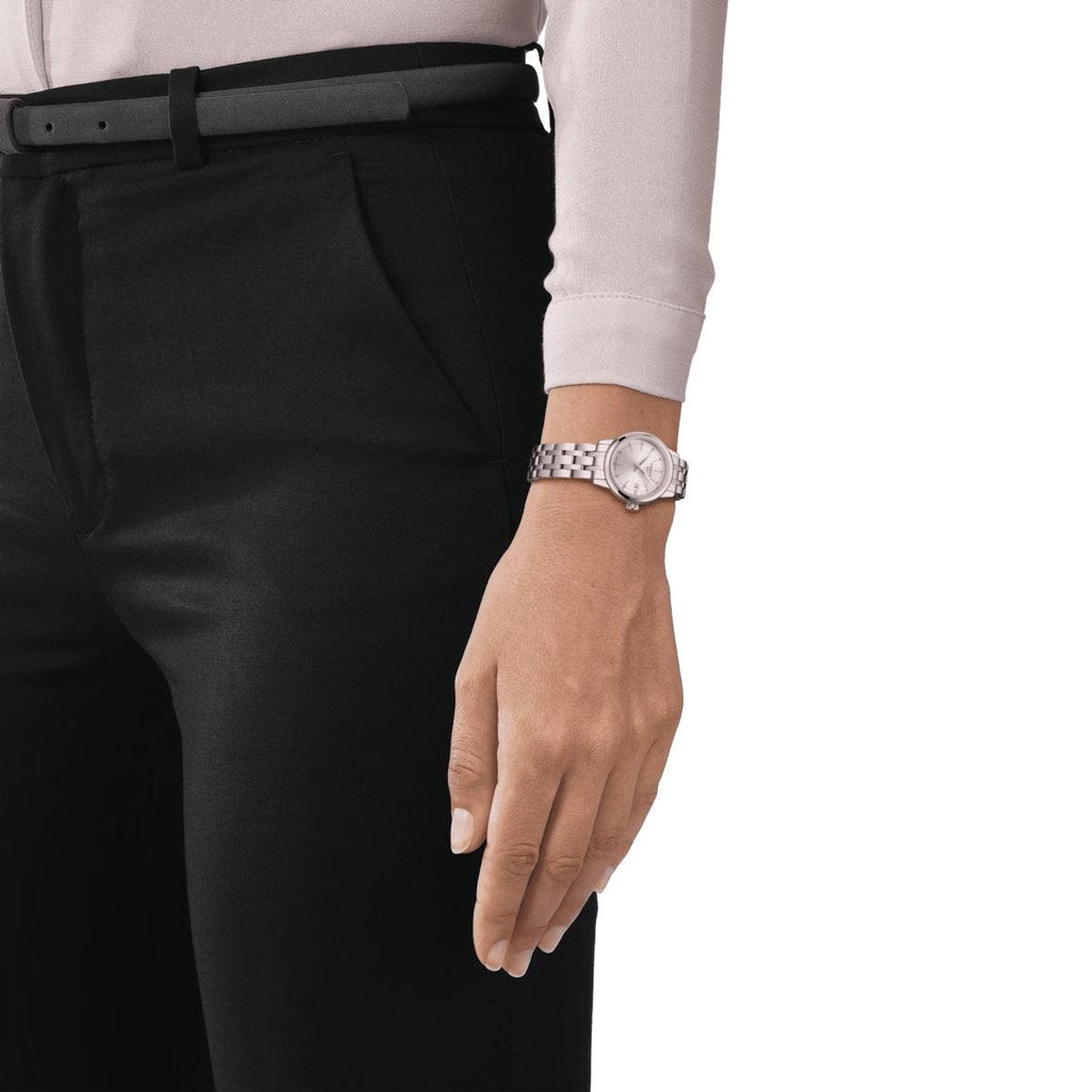 TISSOT CLASSIC DREAM LADY MED SØLV URSKIVE - Dameure - T1292101103100