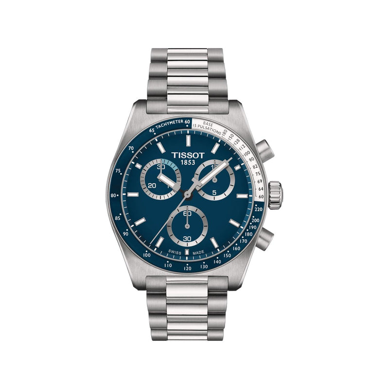 TISSOT PR516 CHRONOGRAPH MED BLÅ URSKIVE - Herreur - T1494171104100