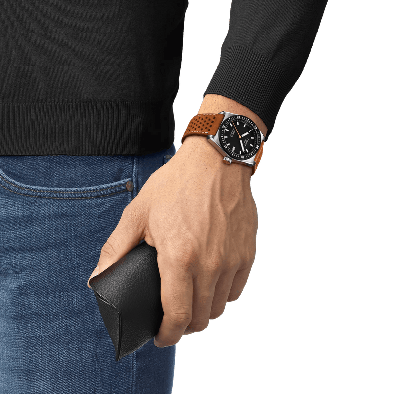 TISSOT PR516 POWERMATIC 80 MED SORT URSKIVE - Herreur - T1494071605100